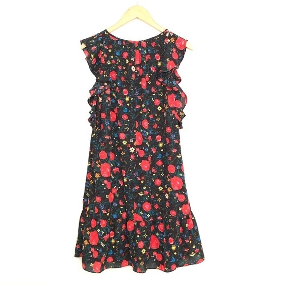 NEW J. Crew Floral Flutter Dress Ruffle Detail - Picture 3 of 10